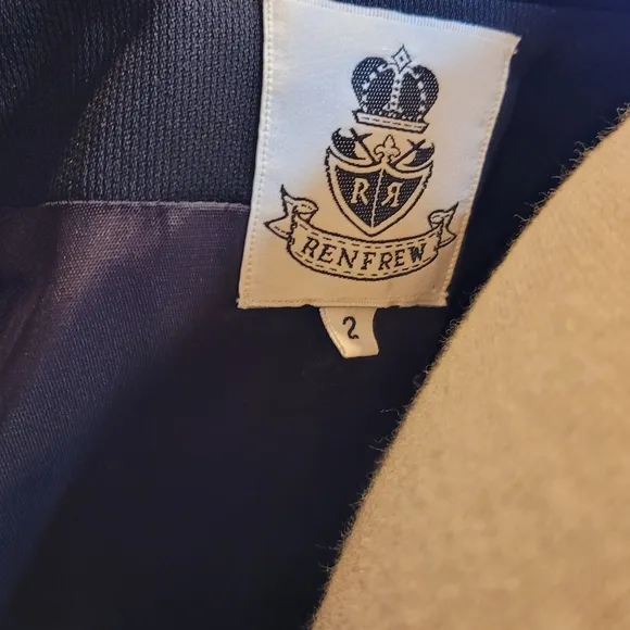 Renfrew black blazer sz 2 Features double breasted front