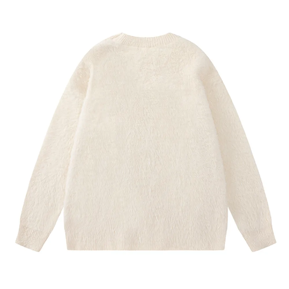 Retro Contrast Color M Sweater