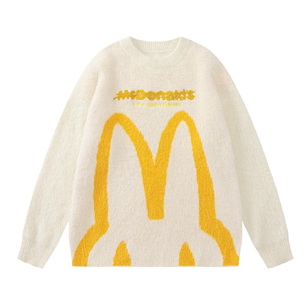 Retro Contrast Color M Sweater