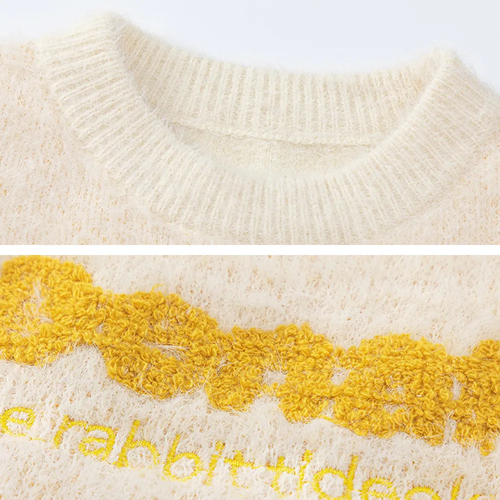 Retro Contrast Color M Sweater