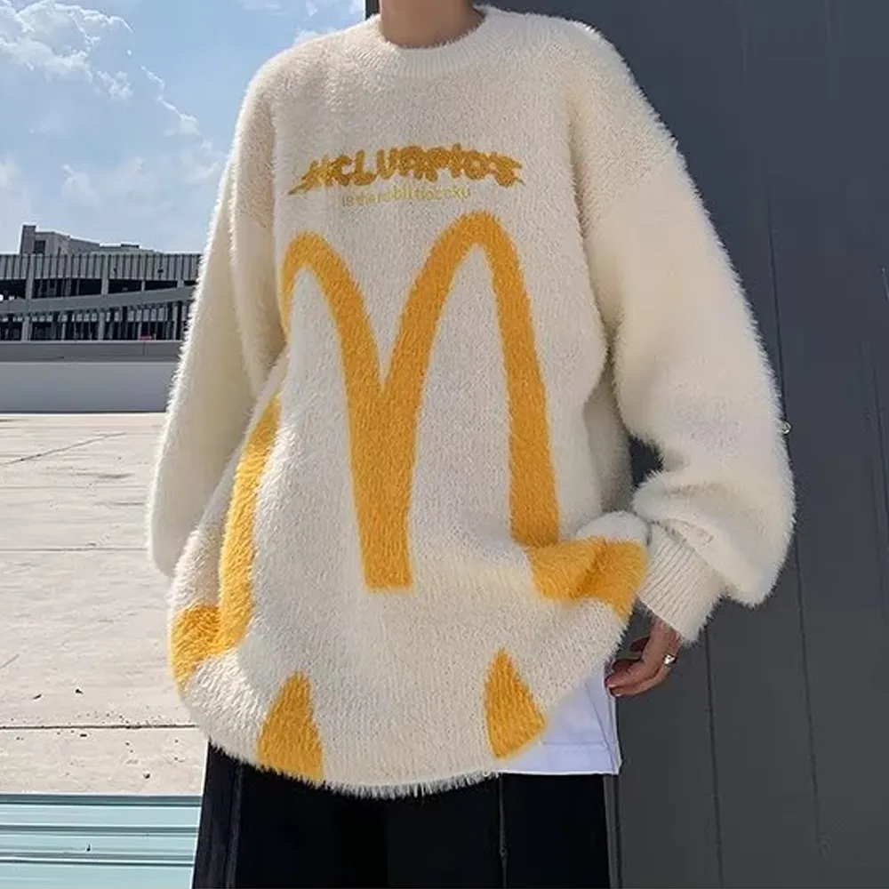 Retro Contrast Color M Sweater