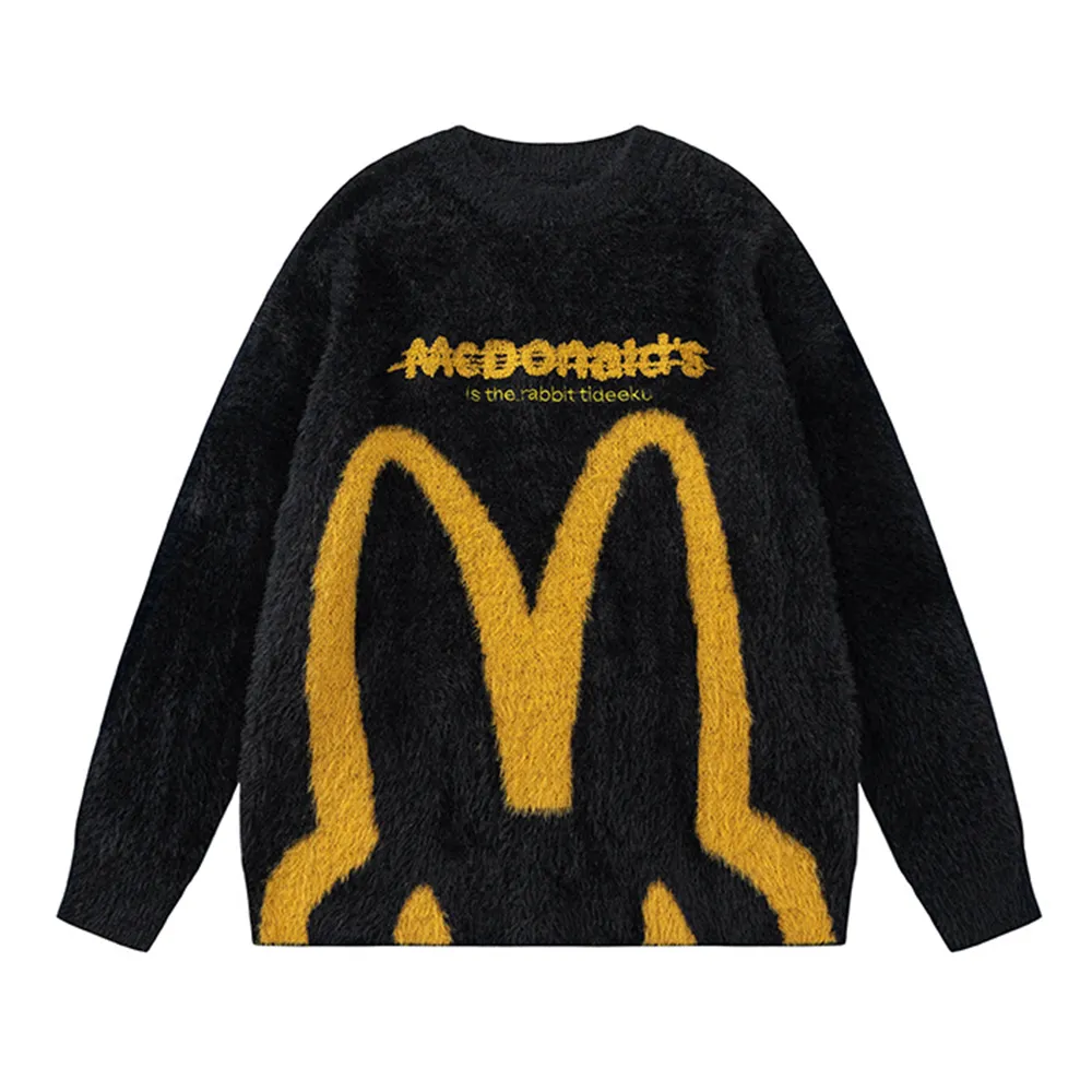 Retro Contrast Color M Sweater