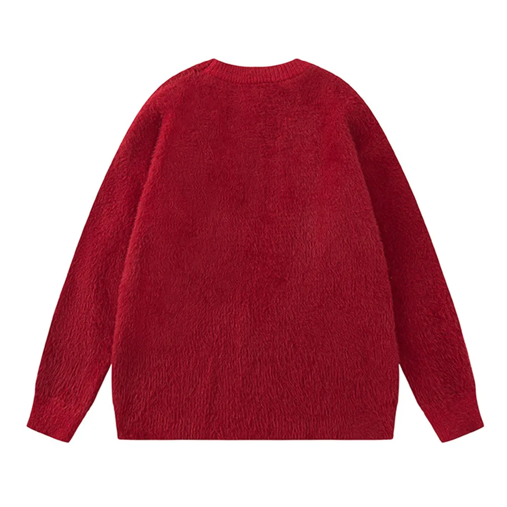 Retro Contrast Color M Sweater