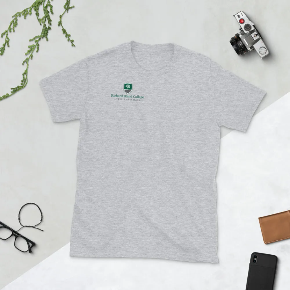Richard Bland College Short-Sleeve Unisex T-Shirt Small Logo on Front/Large Logo on Back