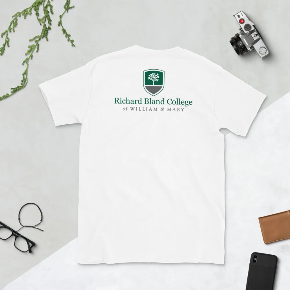 Richard Bland College Short-Sleeve Unisex T-Shirt Small Logo on Front/Large Logo on Back