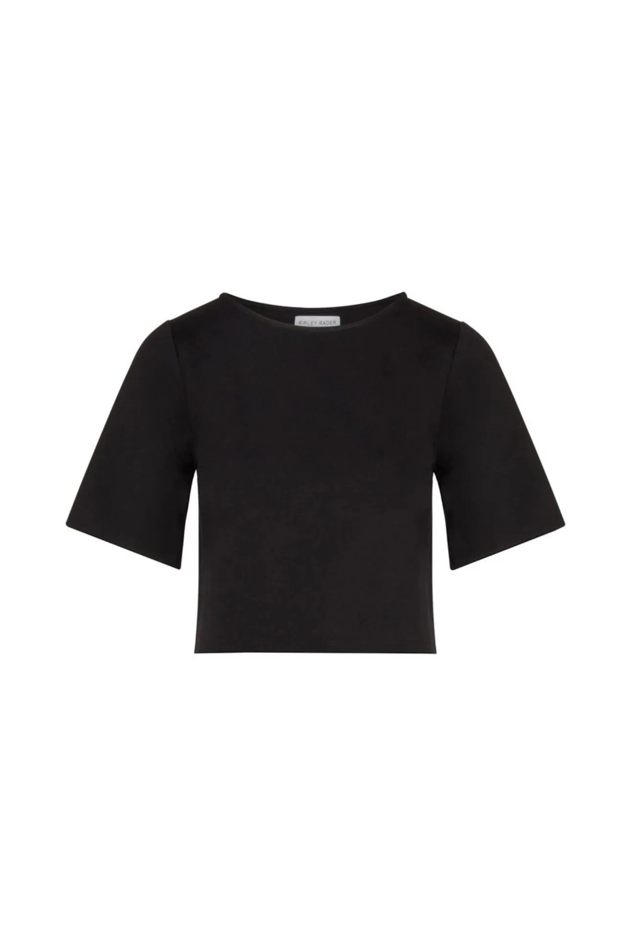 Ripley Rader Black Ponte Knit Short Sleeve Top