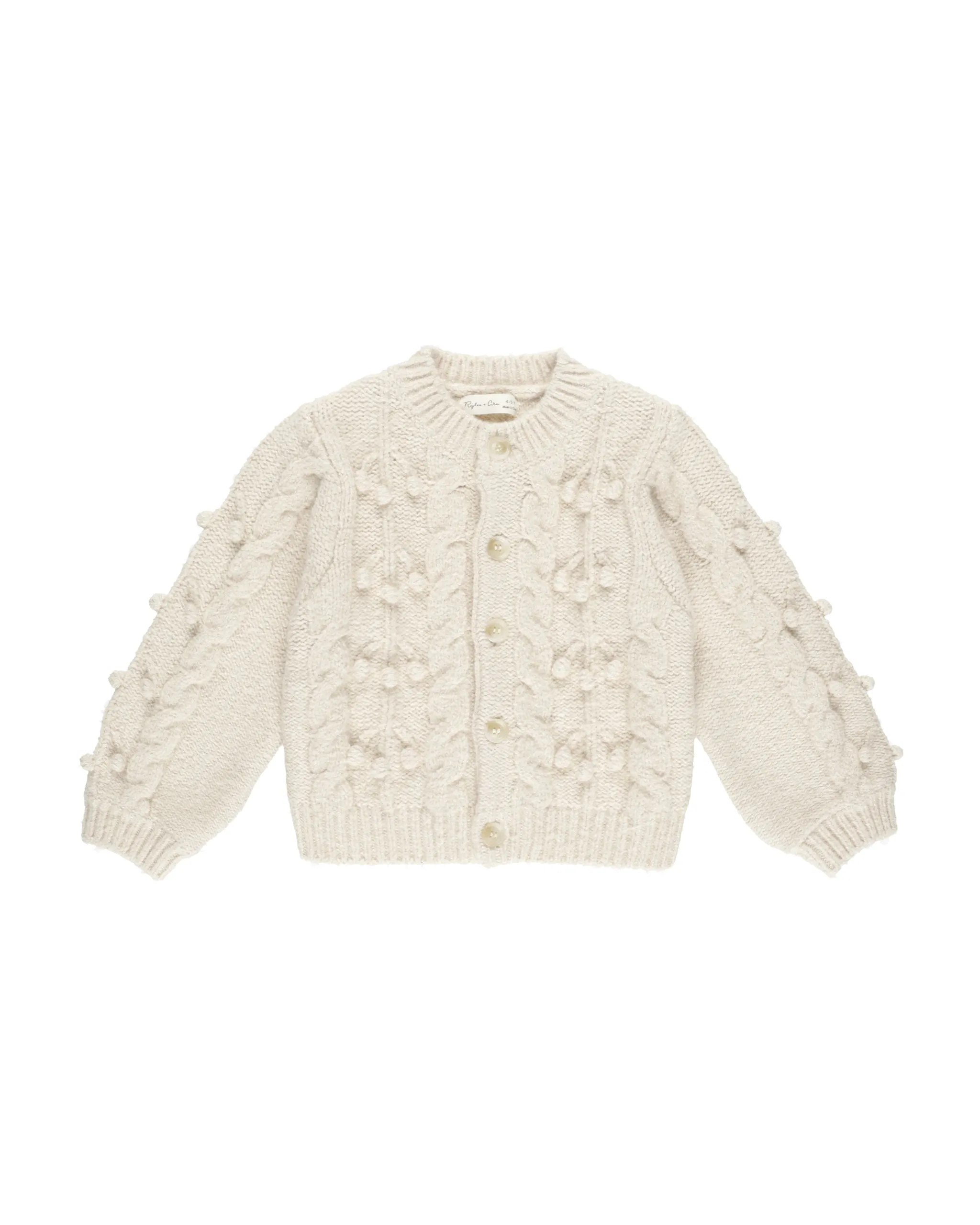 RYLEE   CRU Bobble Cardigan || Natural