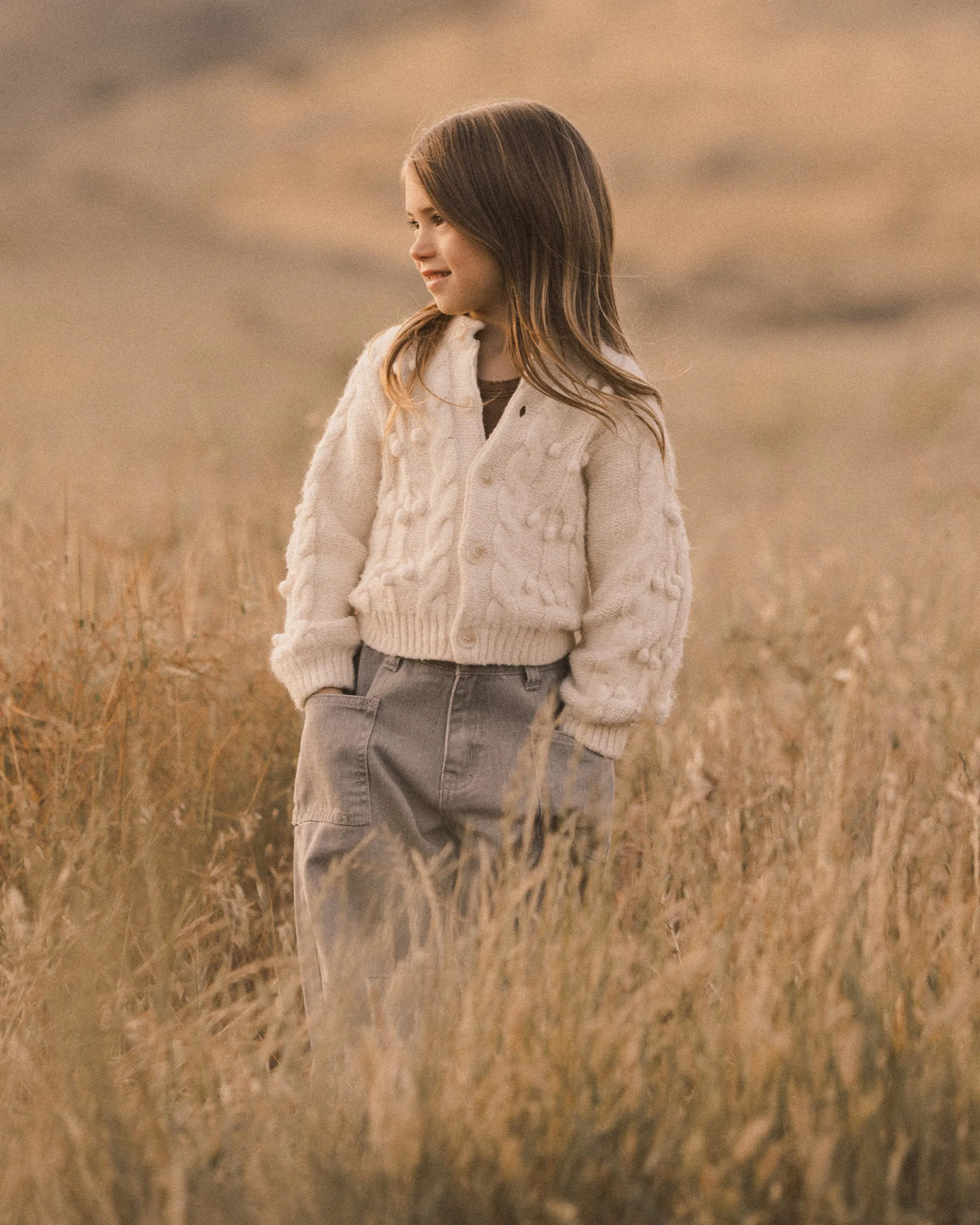 RYLEE   CRU Bobble Cardigan || Natural