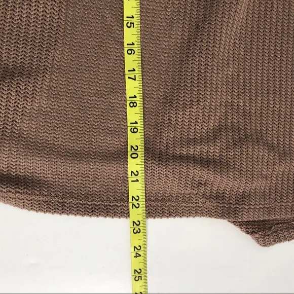 Sage The Label Tan Split Back Light Sweater M NWT