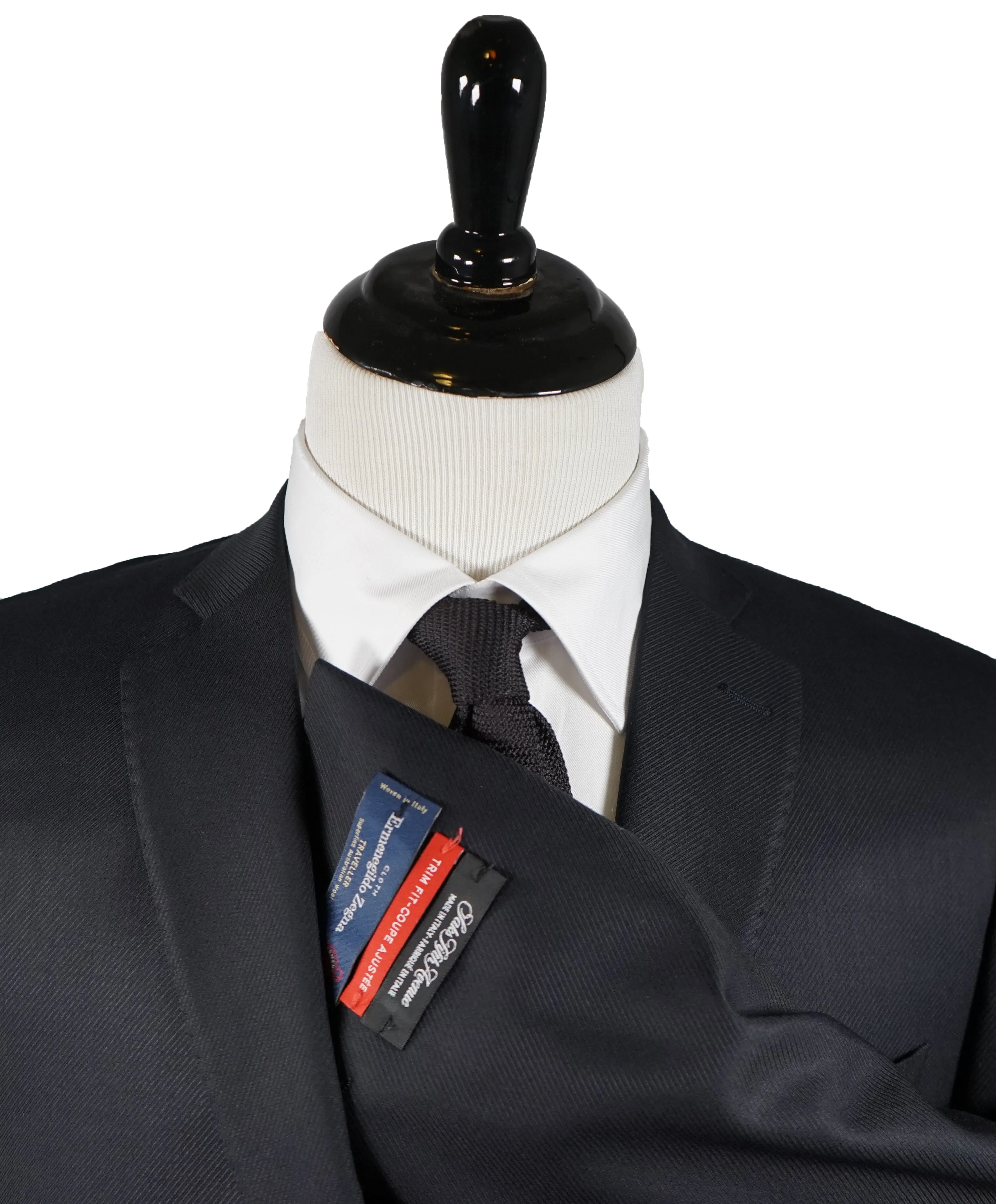 SAKS FIFTH AVENUE ERMENEGILDO ZEGNA CLOTH - Navy Twill Made in Italy Blazer- 40R