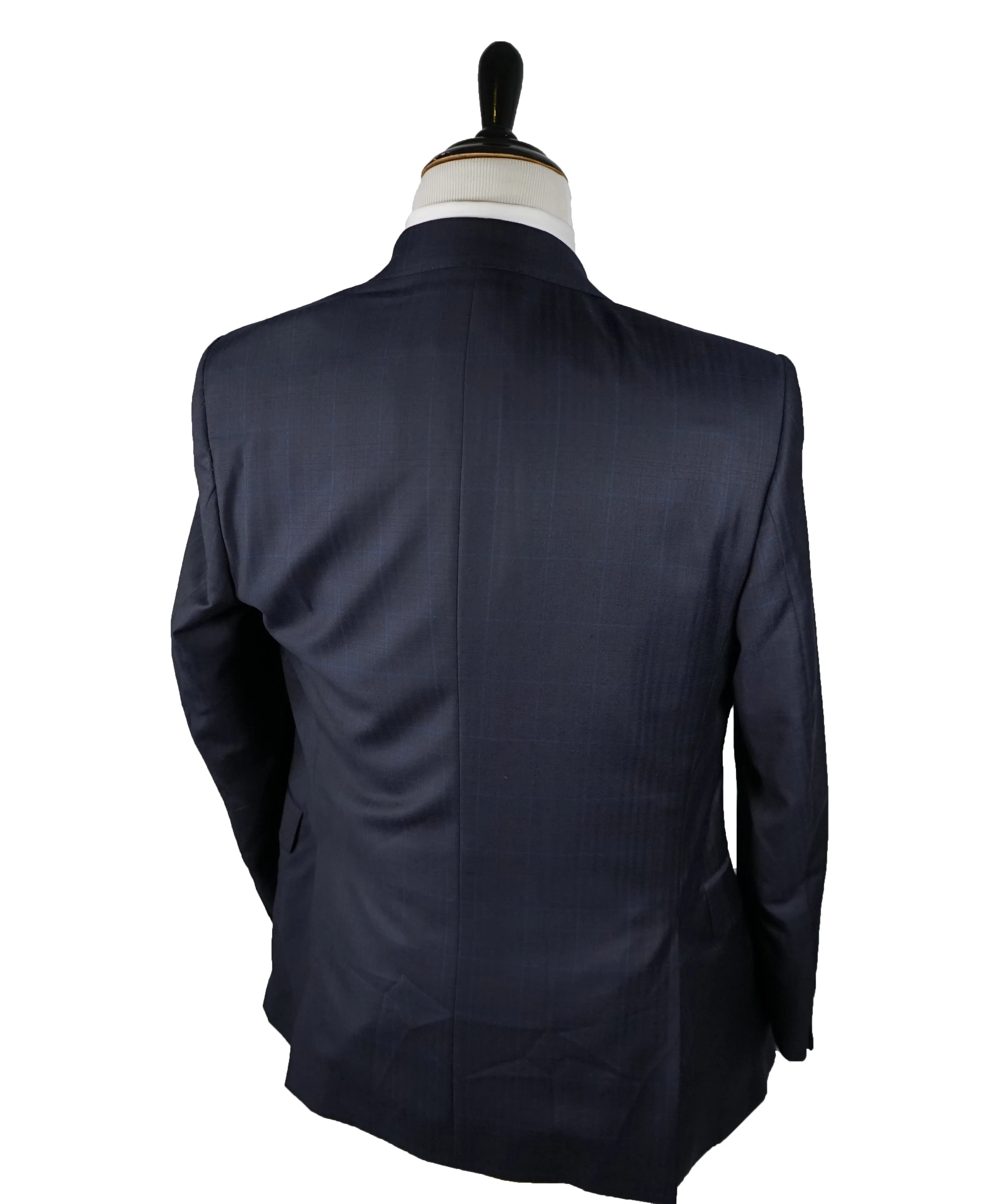 SAKS FIFTH AVENUE / ERMENEGILDO ZEGNA- Slim Silk Blend Plaid Blazer- 40R