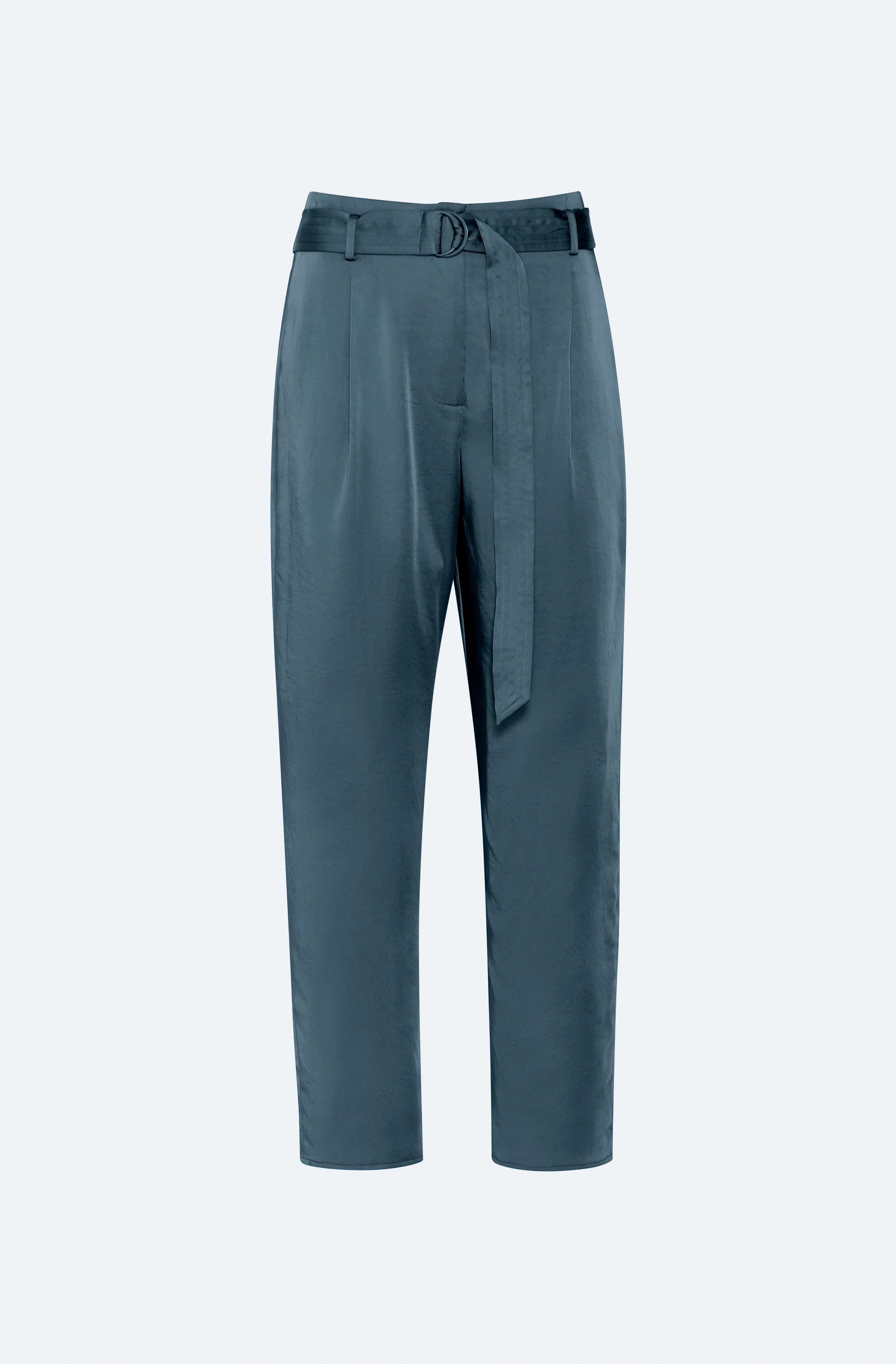 Satin Belted Cropped Pant