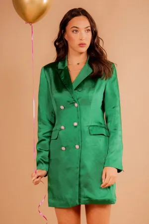 Satin Blazer Dress
