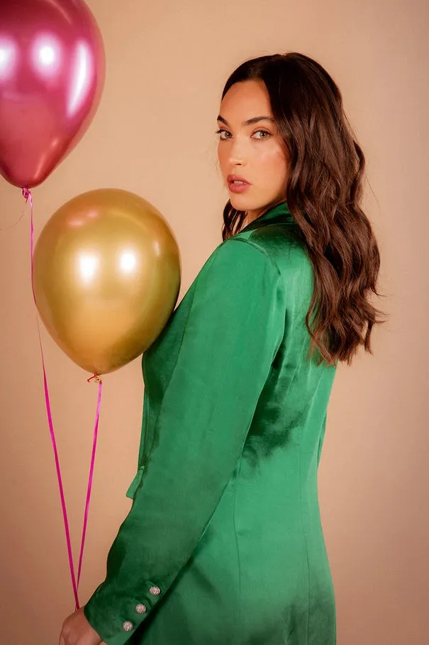 Satin Blazer Dress