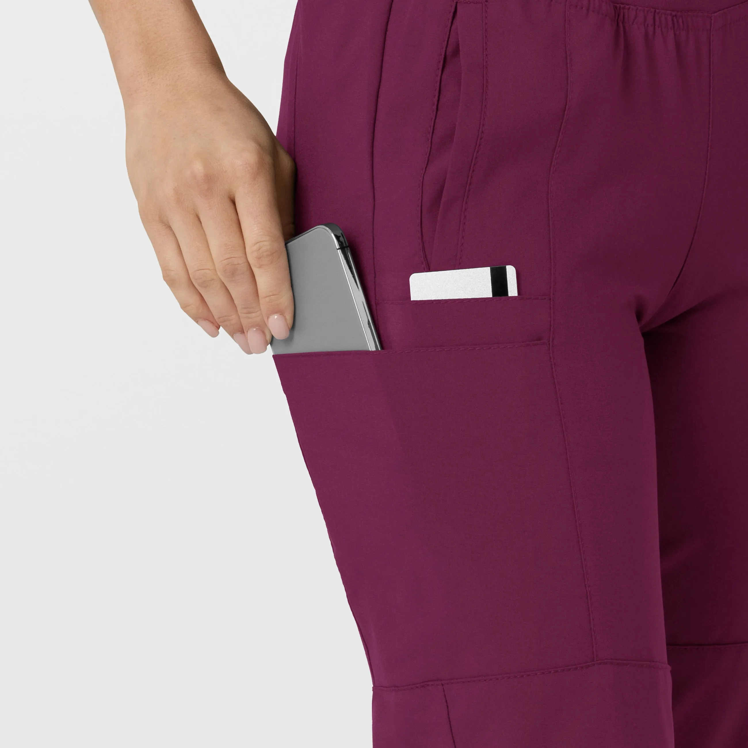 SCC W123 Women's Comfort Waist Cargo Jogger Scrub Pant (Petite)