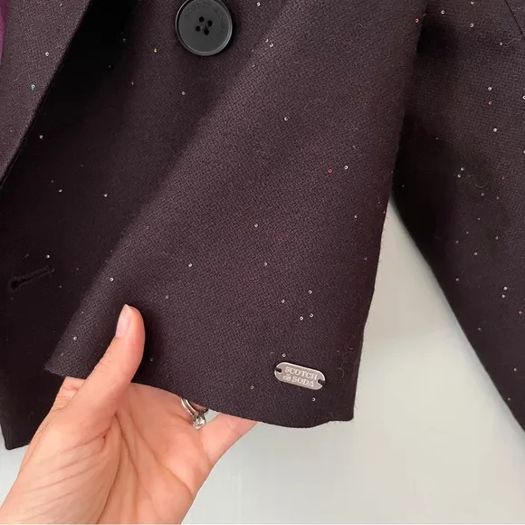 Scotch &amp; Soda Cropped Double Breasted Blazer