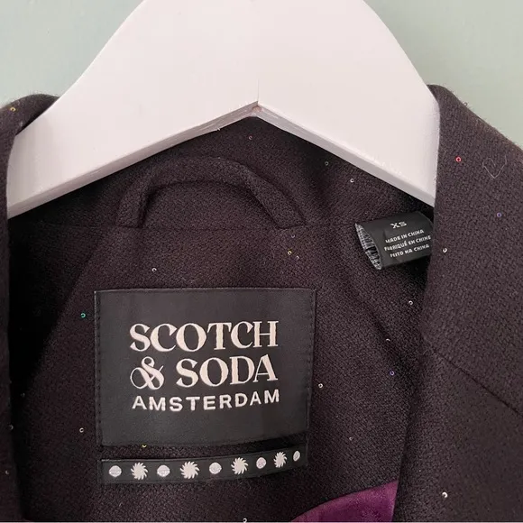 Scotch &amp; Soda Cropped Double Breasted Blazer