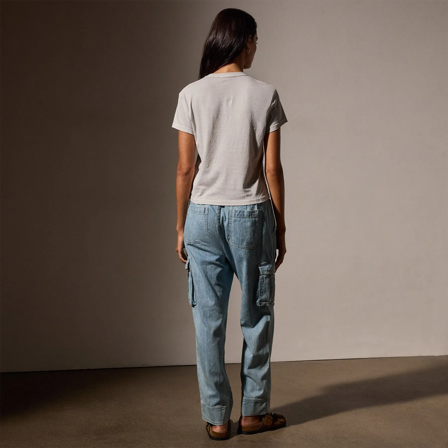 Shrunken Crew Neck Tee - Salt Pigment