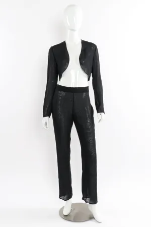 Silk Bolero Top and Pant Set