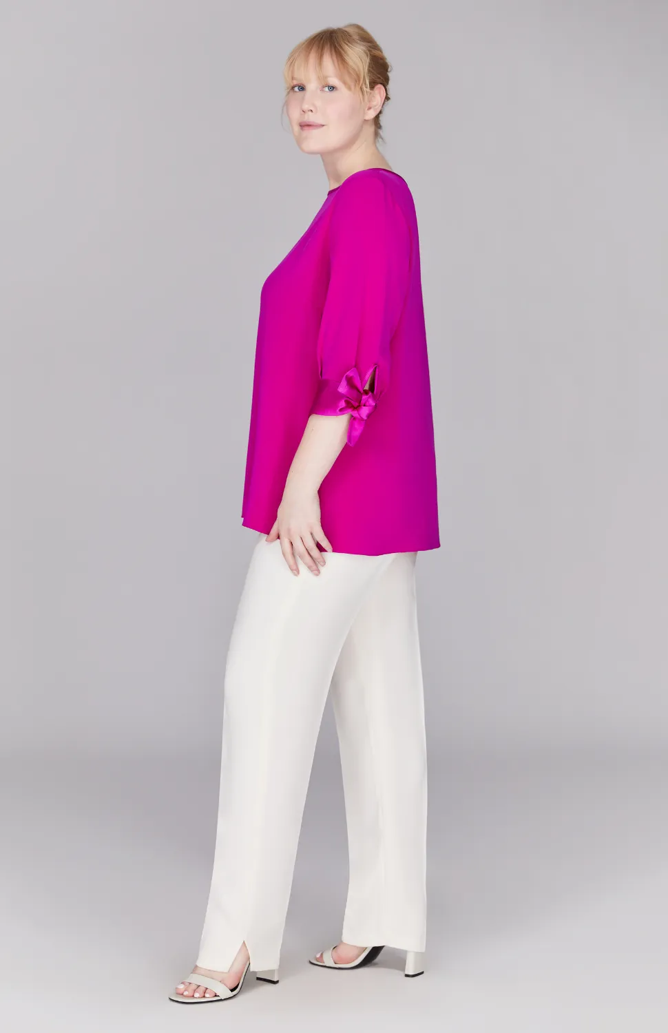 Silk Essential Narrow Leg Pant w/Flat Front & Back Elastic
