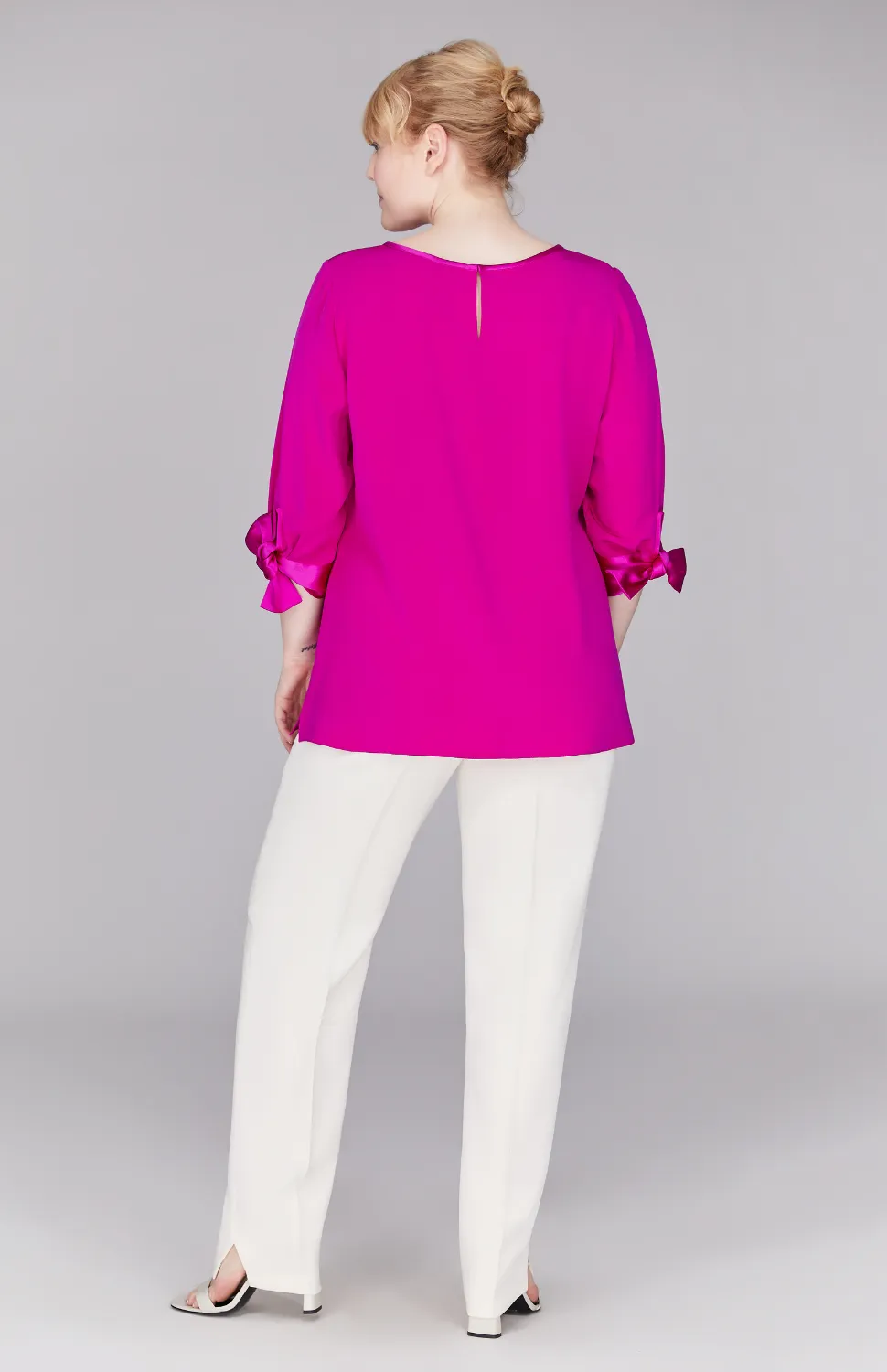 Silk Essential Narrow Leg Pant w/Flat Front & Back Elastic