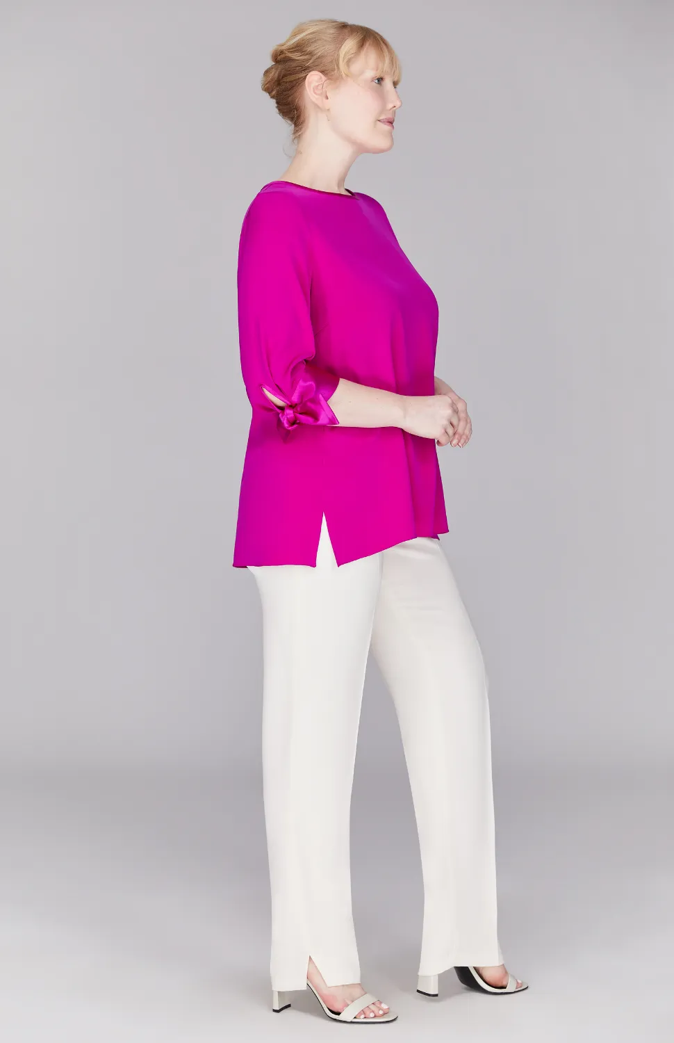 Silk Essential Narrow Leg Pant w/Flat Front & Back Elastic
