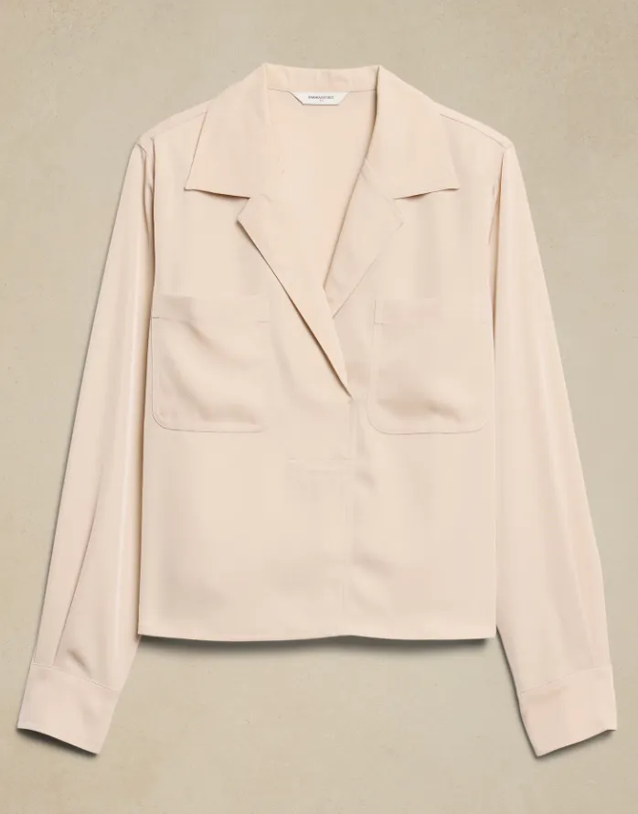Silky Popover Blouse