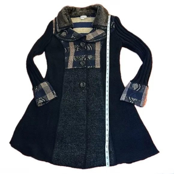 Sioni Sweater Coat Cardigan Wool Mohair | M