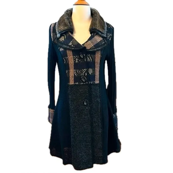 Sioni Sweater Coat Cardigan Wool Mohair | M