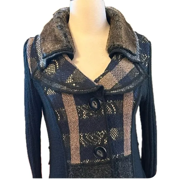 Sioni Sweater Coat Cardigan Wool Mohair | M
