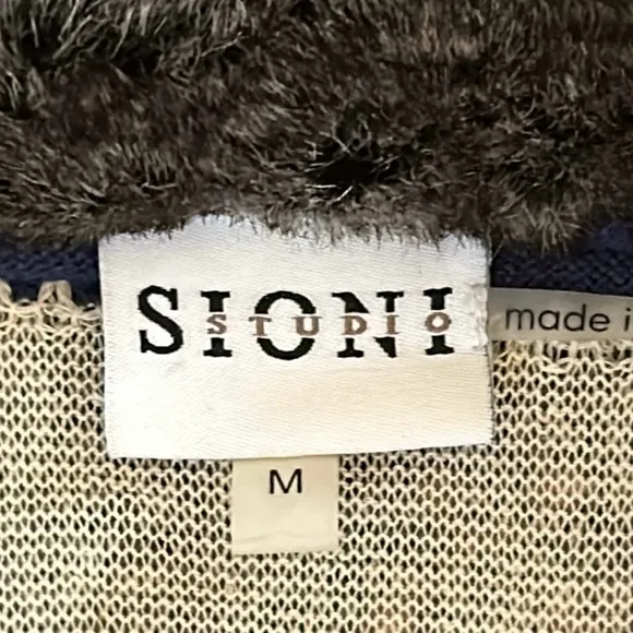 Sioni Sweater Coat Cardigan Wool Mohair | M