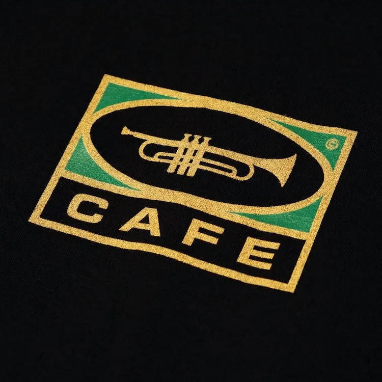 Skateboard Cafe Trumpet Logo T-Shirt Black