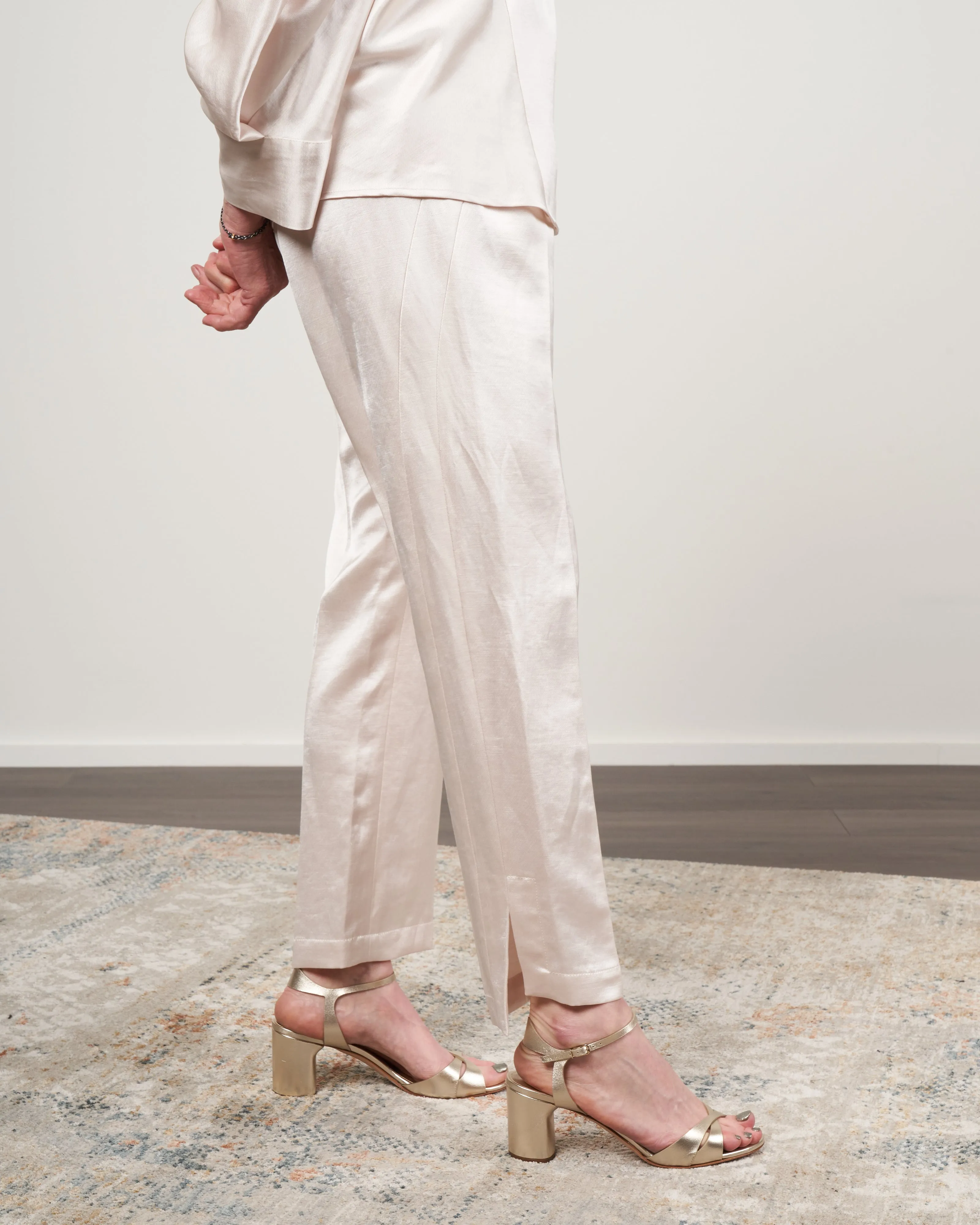 slim elli pant - doppio porcelain