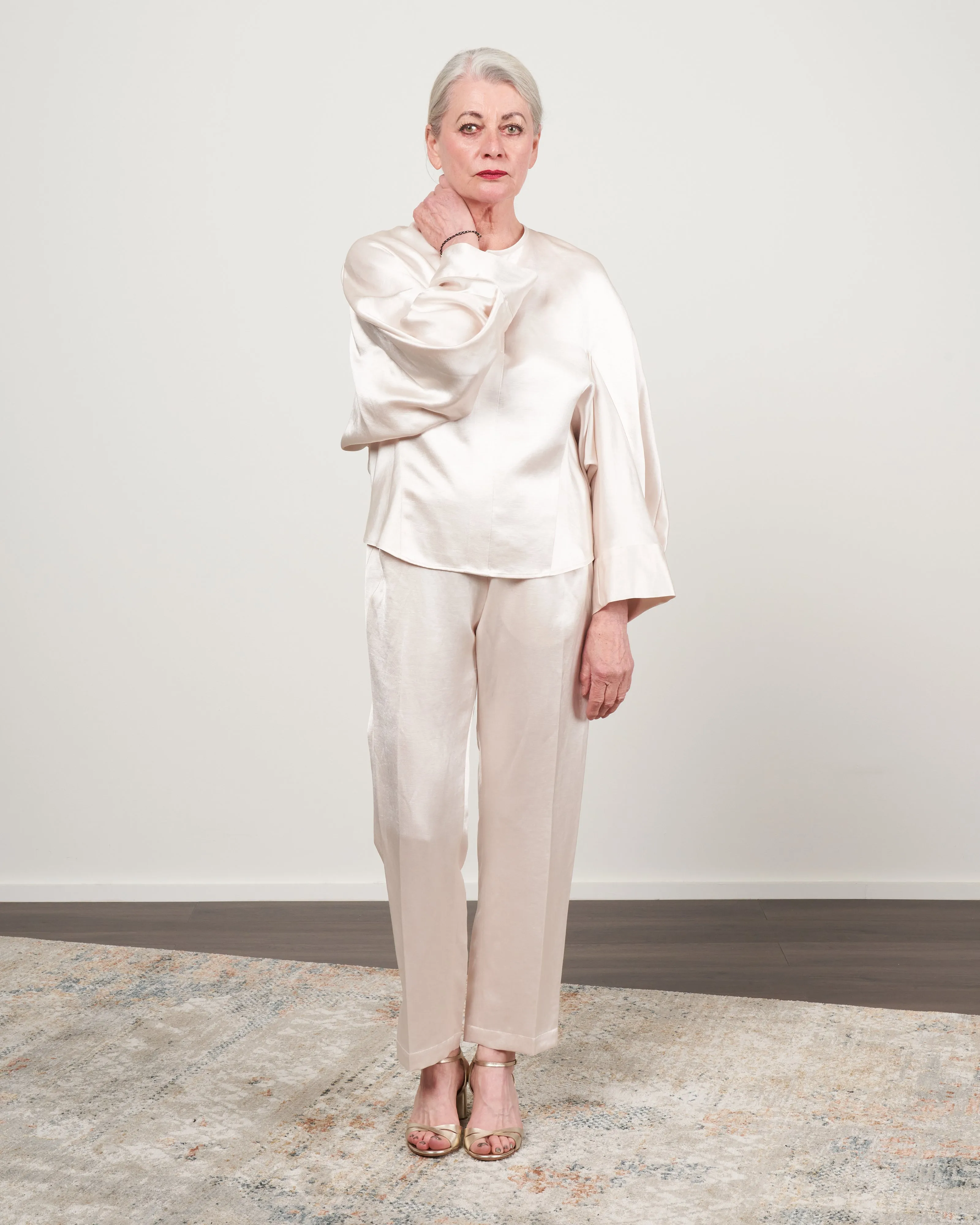 slim elli pant - doppio porcelain