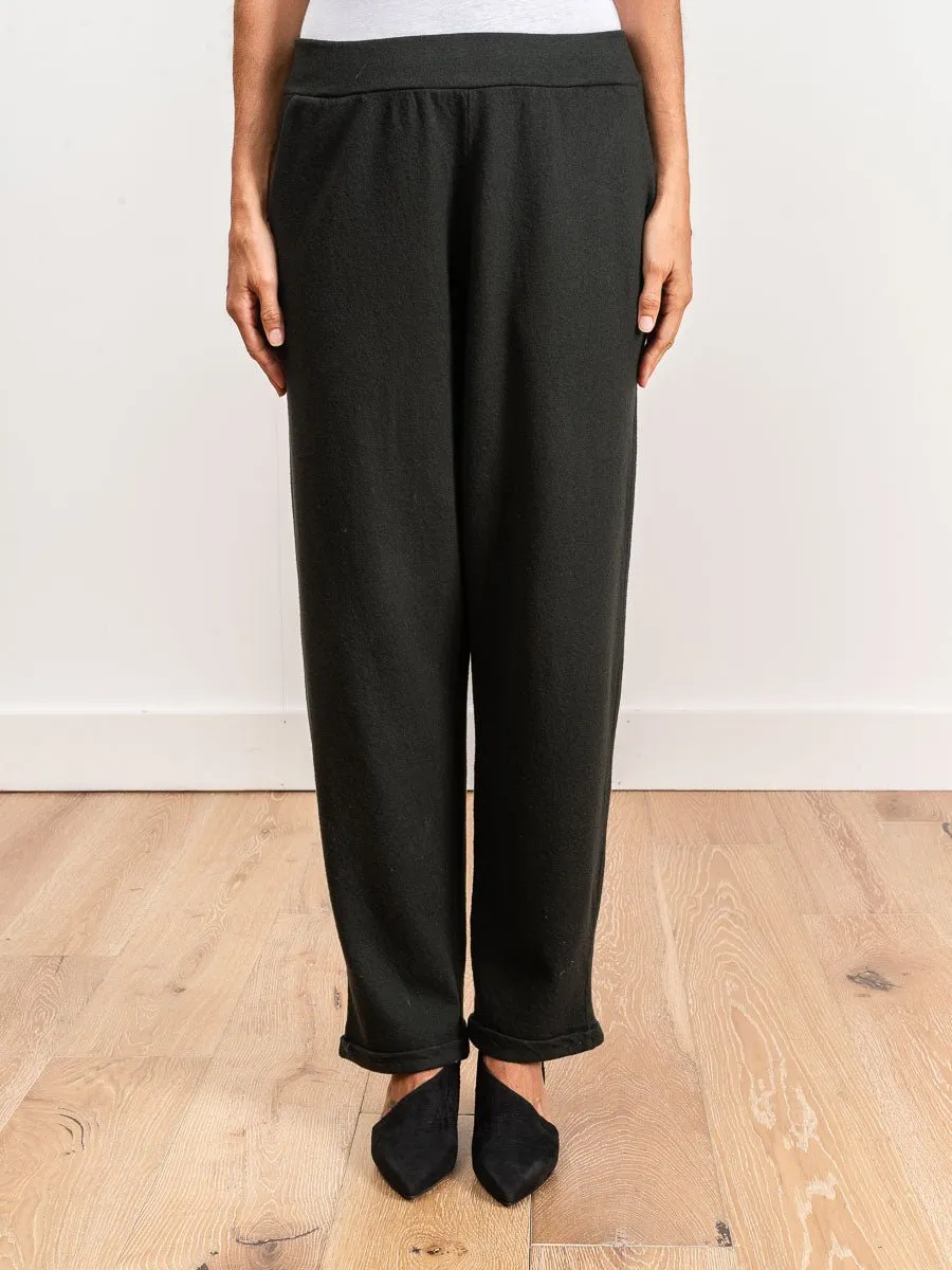 slim leg wool pant - moss