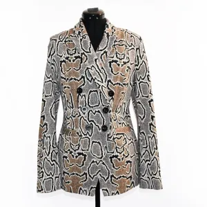 Snake Blazer Jacket Double Breast