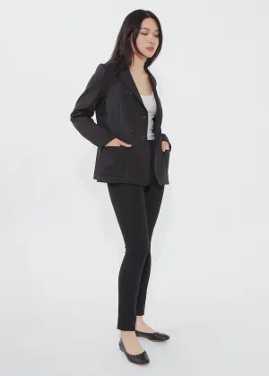 Sonia Rykiel Black Jersey Double Breast Blazer - 38