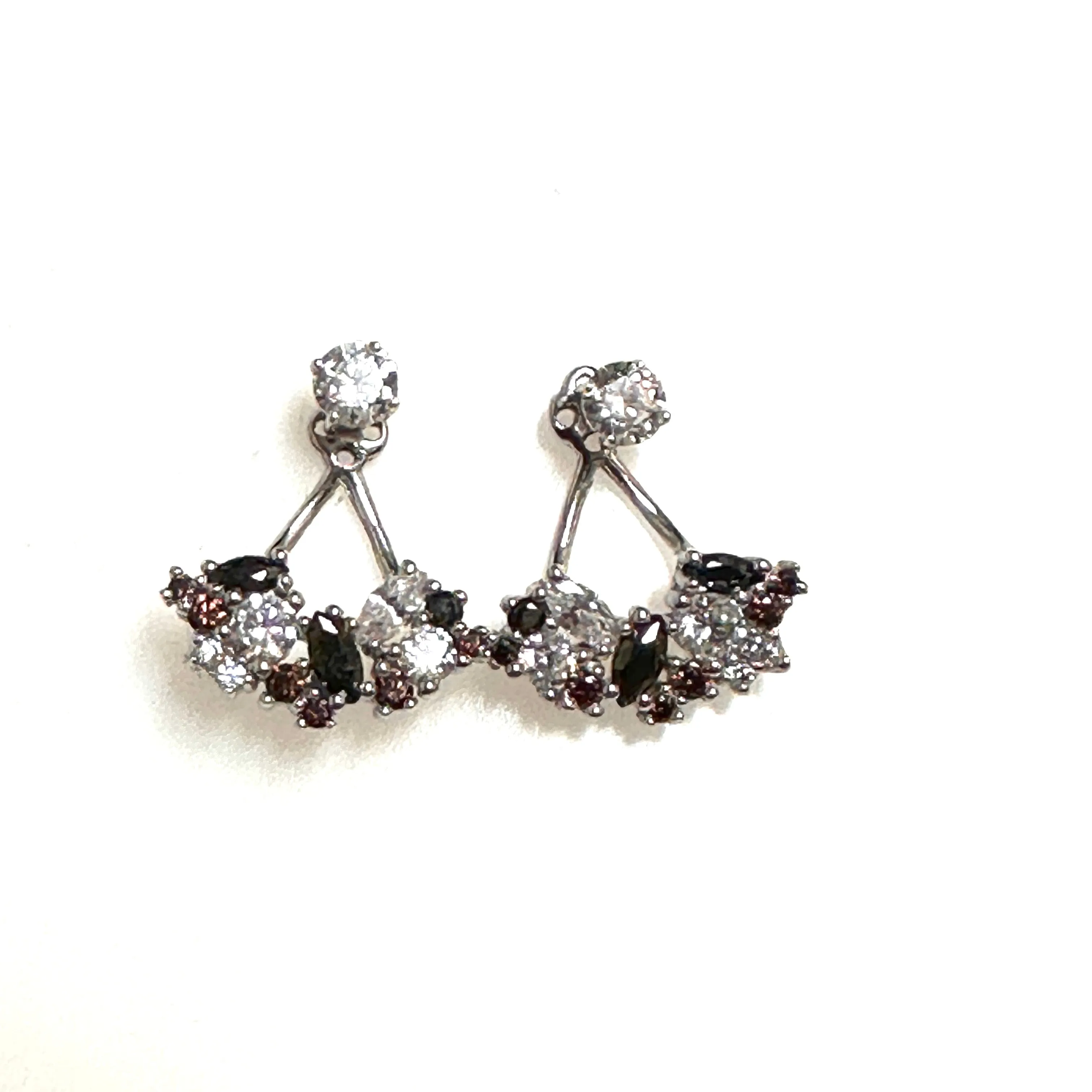 Sterling Silver Cubic Zirconia Earrings with Jackets