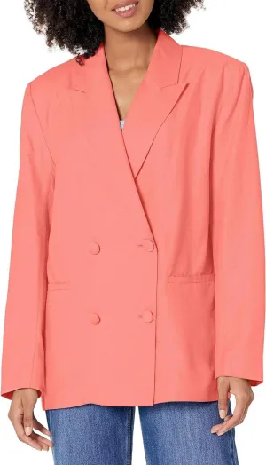 Steve Madden Apparel Womens Baldwin Blazer Jacket Porcelain Rose Pink M