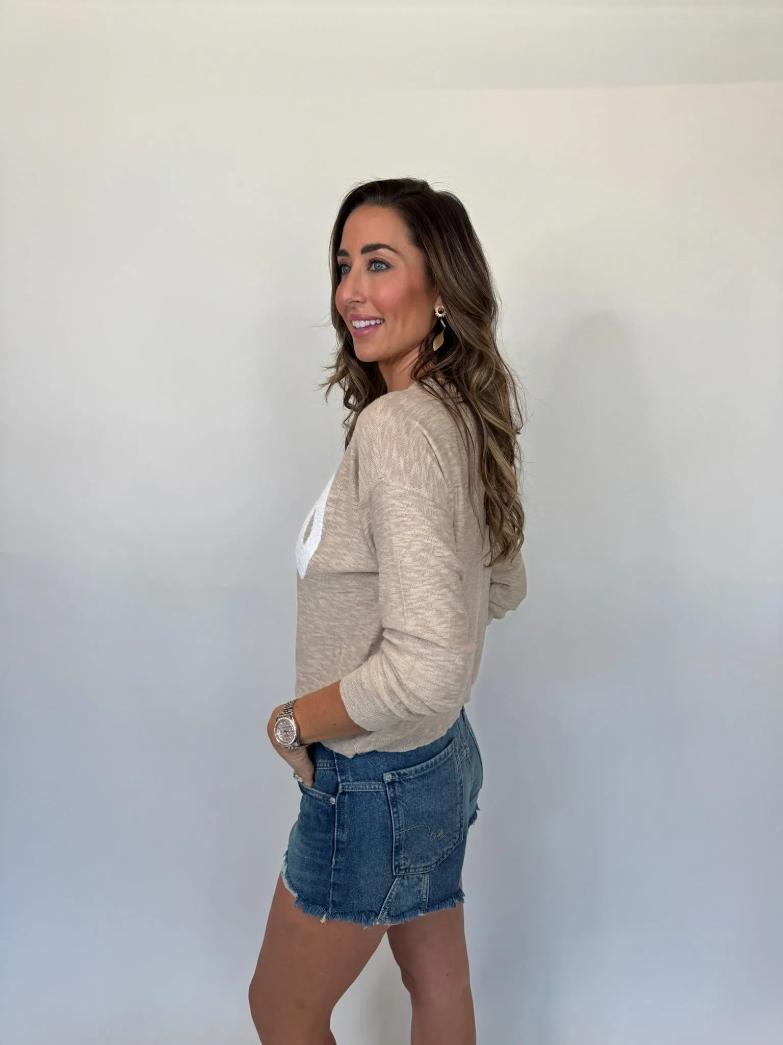 Stitch Sand Sweater
