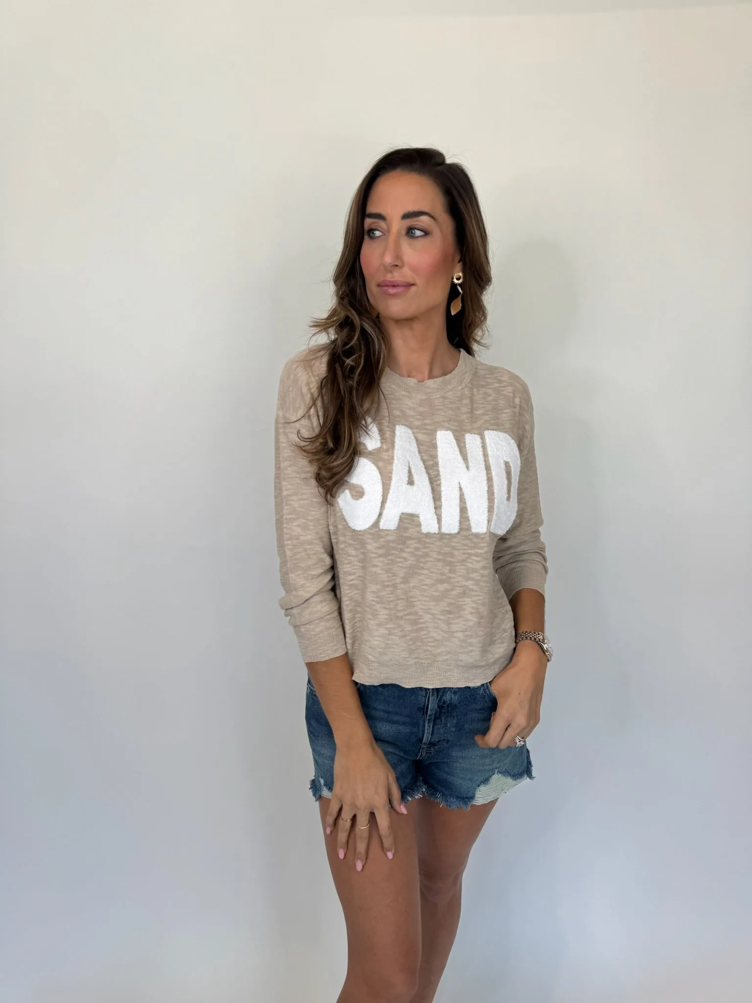 Stitch Sand Sweater