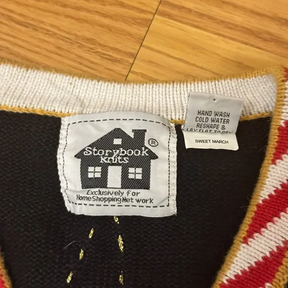 Storybook Knits Sweet March Christmas Decorative Nutcracker Cardigan Sweater XS