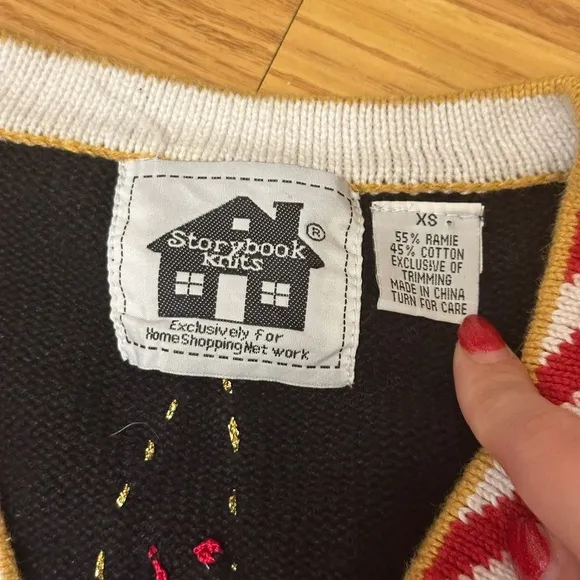 Storybook Knits Sweet March Christmas Decorative Nutcracker Cardigan Sweater XS
