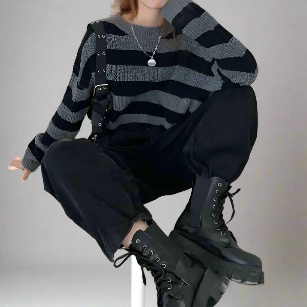 Striped Cropped Sweater