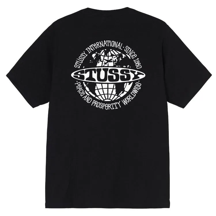 Stussy Worldwide Dot T-Shirt Black
