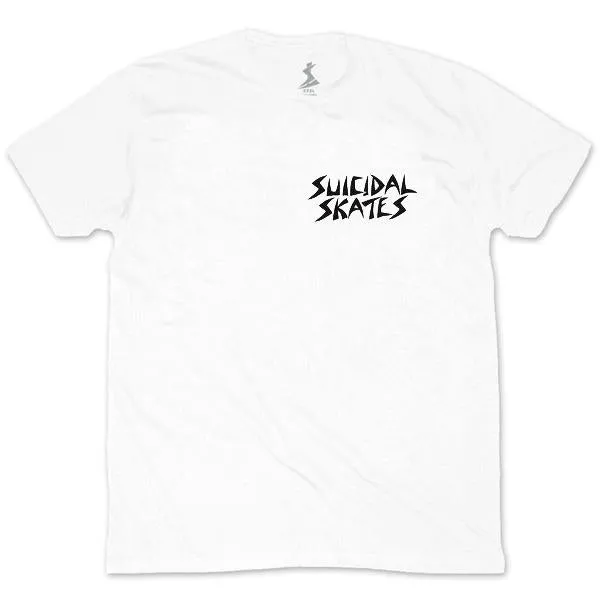 Suicidal Skates Pool Skater T-Shirt - White / Black