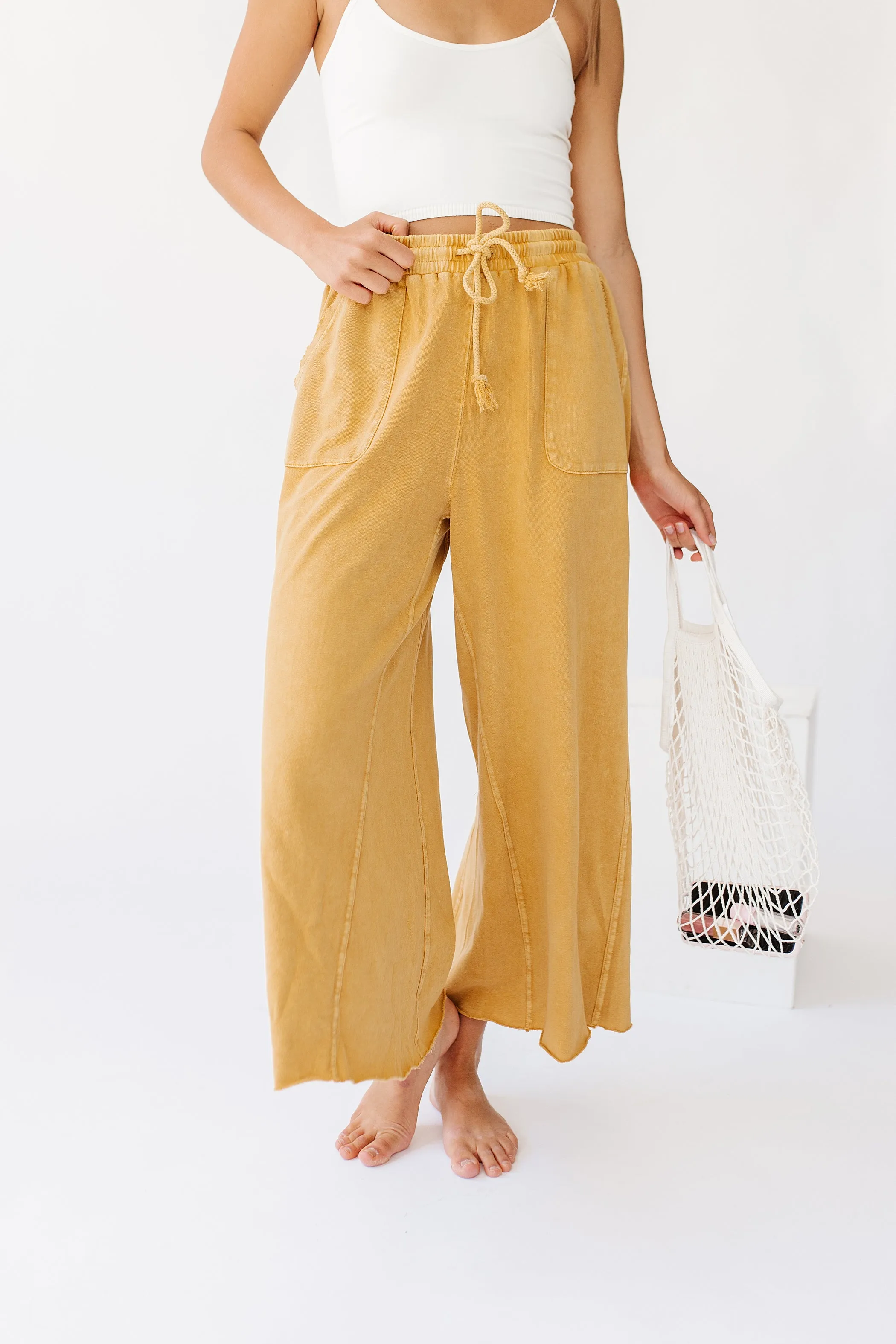Sun Soaked Lounge Pant// Mustard *RESTOCKED*