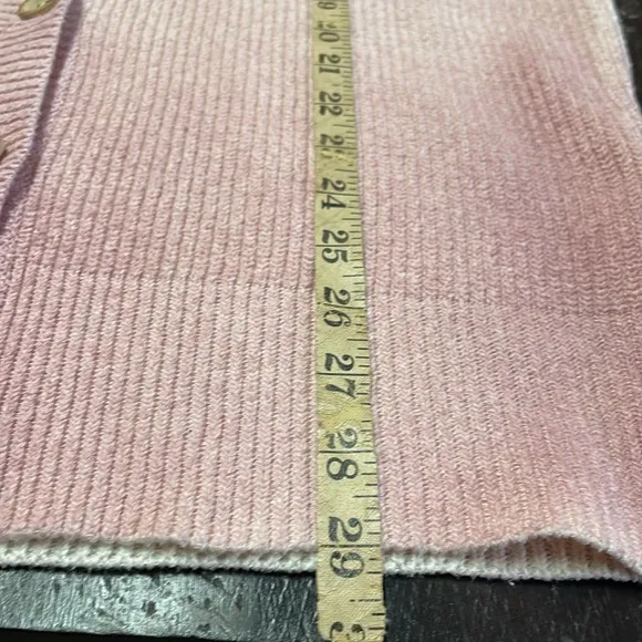 SUNDANCE Sunset Moments Ombre Knit Cardigan Sweater inCream/Pink Size S.