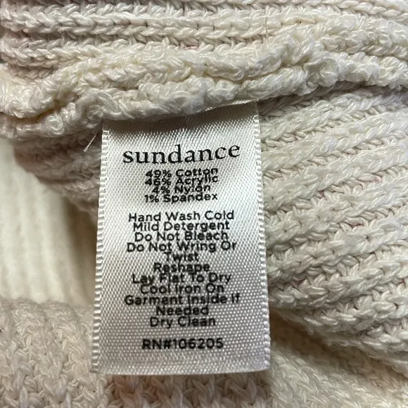SUNDANCE Sunset Moments Ombre Knit Cardigan Sweater inCream/Pink Size S.