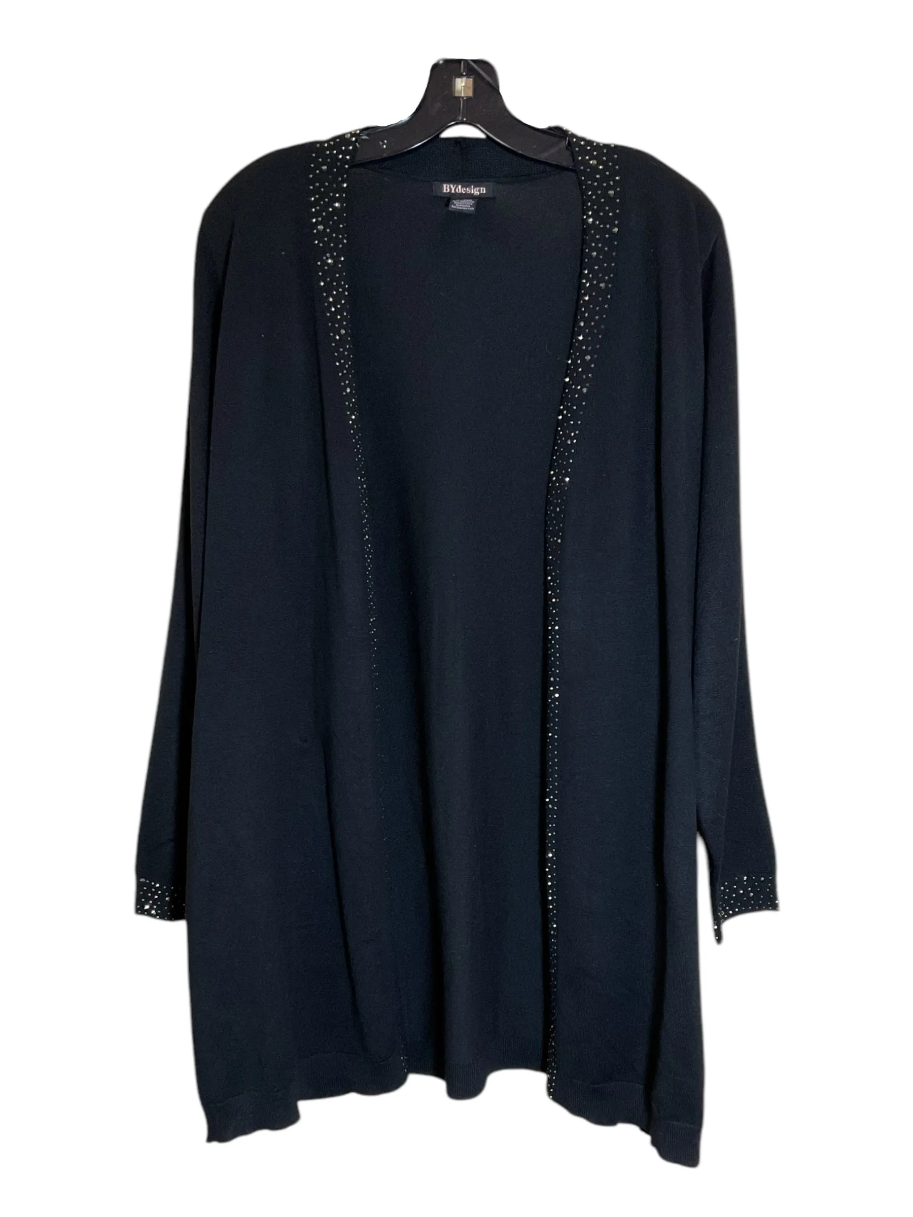 Sweater Cardigan By By Design In Black, Size: Xl